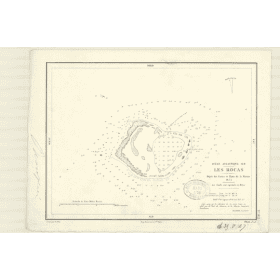 Reproduction carte marine ancienne - 3122 - ROCAS (îles), LAS ROCAS (îles) - BRESIL - ATLANTIQUE, AMERIQUE DU SUD (Côte Est) - (