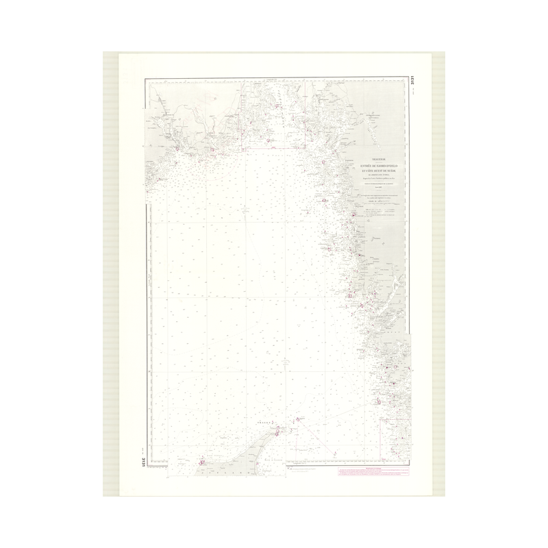 Carte marine ancienne - 3131 - SKAGERRAK, CHRISTIANIA (Fjord - Entrée), JOMFRULAND, WINGA - SUEDE (Côte Ouest) - ATLANTIQUE, NOR