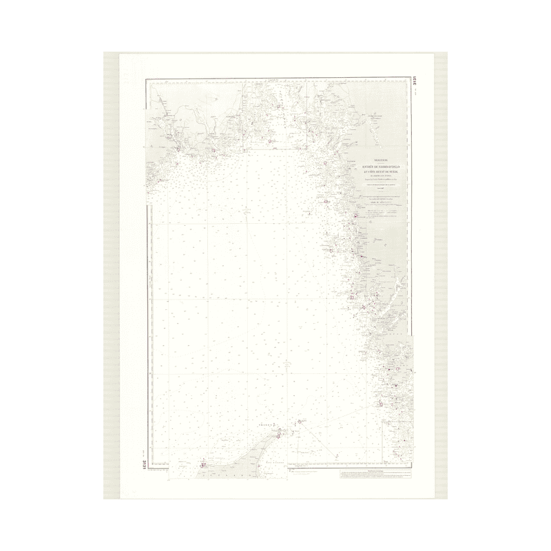 Reproduction carte marine ancienne - 3131 - SKAGERRAK, CHRISTIANIA (Fjord - Entrée), JOMFRULAND, WINGA - SUEDE (Côte Ouest) - AT