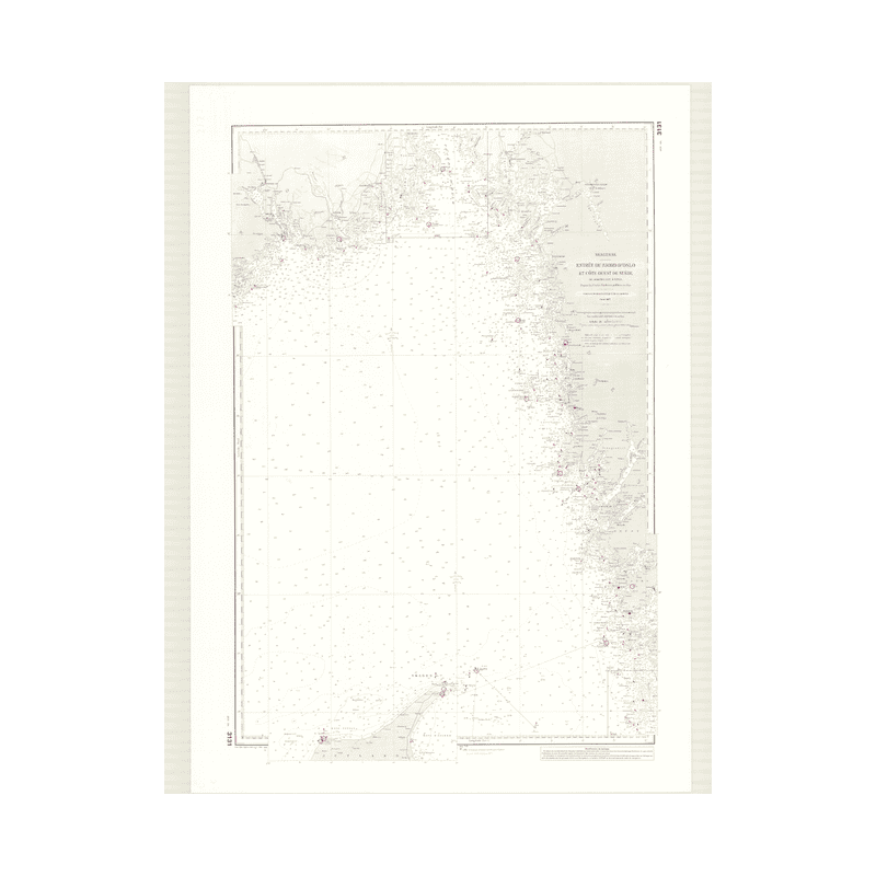 Carte marine ancienne - 3131 - SKAGERRAK, CHRISTIANIA (Fjord - Entrée), JOMFRULAND, WINGA - SUEDE (Côte Ouest) - ATLANTIQUE, NOR