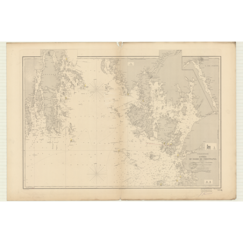 Carte marine ancienne - 3133 - SKAGERRAK, CHRISTIANIA (Fjord - Entrée), TONSBERG FJORD, NORD KOSTER - NORVEGE (Côte Sud) - ATLAN