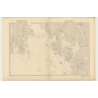 Reproduction carte marine ancienne Shom - 3133 - SKAGERRAK, CHRISTIANIA (Fjord - Entrée), TONSBERG FJORD, NORD KOSTER -