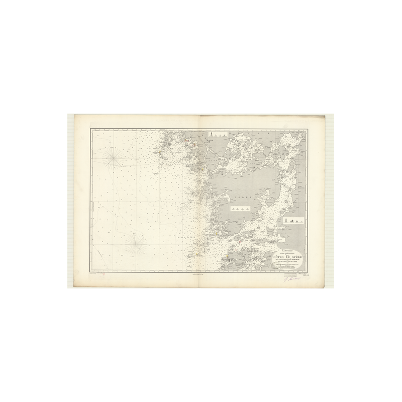 Carte marine ancienne - 3134 - KATTEGAT, MASESKAR, PATERNOSTER - SUEDE (Côte Ouest) - ATLANTIQUE, NORD (Mer) - (1872 - 1893)