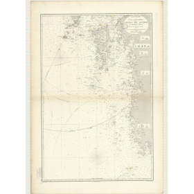 Carte marine ancienne - 3135 - KATTEGAT, WINGA, NIDINGEN - SUEDE (Côte Ouest) - ATLANTIQUE, NORD (Mer) - (1872 - 1893)
