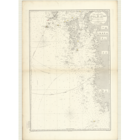 Reproduction carte marine ancienne - 3135 - KATTEGAT, WINGA, NIDINGEN - SUEDE (Côte Ouest) - ATLANTIQUE, NORD (Mer) - (1872 - 18