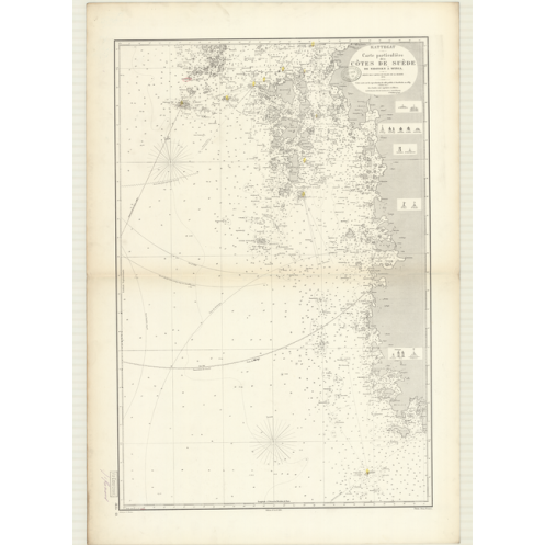 Reproduction carte marine ancienne - 3135 - KATTEGAT, WINGA, NIDINGEN - SUEDE (Côte Ouest) - ATLANTIQUE, NORD (Mer) - (1872 - 18 Reproduction carte marine ancienne - 3135 - KATTEGAT, WINGA, NIDINGEN - SUEDE (Côte Ouest) - ATLANTIQUE, NORD (Mer) - (1872 - 18