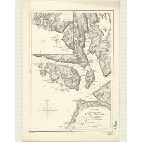 Reproduction carte marine ancienne Shom - 3139 - FOGSTEN, REKEFJORD - NORVEGE (Côte Ouest) - Atlantique,NORD (Mer) - (1