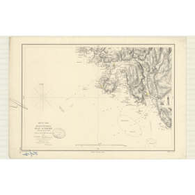 Reproduction carte marine ancienne - 3141 - EKERO - NORVEGE (Côte Ouest) - ATLANTIQUE, NORD (Mer) - (1872 - 1909)