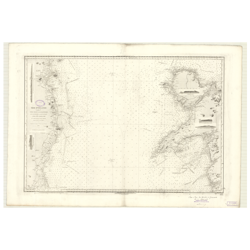 Reproduction carte marine ancienne - 3153 - ANGLETERRE (Côte Ouest), IRLANDE (Côte Est) - ATLANTIQUE, IRLANDE (Mer) - (1872 - 19 Reproduction carte marine ancienne - 3153 - ANGLETERRE (Côte Ouest), IRLANDE (Côte Est) - ATLANTIQUE, IRLANDE (Mer) - (1872 - 19