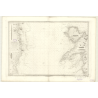 Reproduction carte marine ancienne - 3153 - ANGLETERRE (Côte Ouest), IRLANDE (Côte Est) - ATLANTIQUE, IRLANDE (Mer) - (1872 - 19