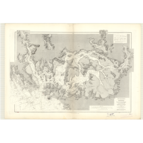 Reproduction carte marine ancienne - 3165 - MORBIHAN (Golfe) - FRANCE (Côte Ouest) - ATLANTIQUE - (1872 - ?)