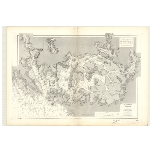 Reproduction carte marine ancienne Shom - 3165 - MORBIHAN (Golfe) - FRANCE (Côte Ouest) - Atlantique - (1872 - ?)