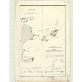 Reproduction carte marine ancienne - 3168 - PATAGONIE (Côte Est), OURS MARIN (Baie), SEA BEAR BAY, PINGOUINS (île) - ARGENTINE -