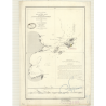 Reproduction carte marine ancienne Shom - 3168 - pATAGONIE (Côte Est), OURS MARIN (Baie), SEA BEAR BAY, pINGOUINS (île