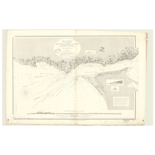 Carte marine ancienne - 3171 - TAGE (Embouchure), LISBONNE (Port) - PORTUGAL (Côte Ouest) - ATLANTIQUE - (1873 - ?)