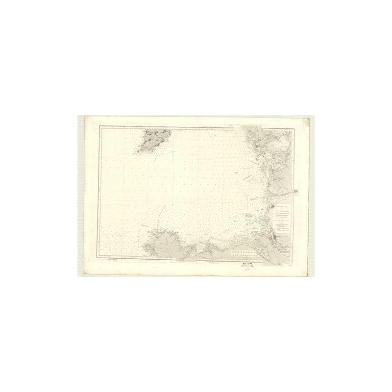 Carte marine ancienne - 3172 - LIVERPOOL (Abords), DUDDON (Rivière), HOLYHEAD (Baie) - ANGLETERRE (Côte Ouest) - ATLANTIQUE, IRL