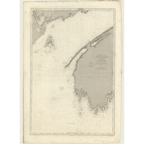 Reproduction carte marine ancienne - 3277 - FUNDY (Baie) - CANADA (Côte Est) - ATLANTIQUE, AMERIQUE DU NORD (Côte Est) - (1873 - Reproduction carte marine ancienne - 3277 - FUNDY (Baie) - CANADA (Côte Est) - ATLANTIQUE, AMERIQUE DU NORD (Côte Est) - (1873 -