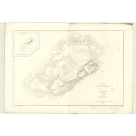 Reproduction carte marine ancienne - 3288 - BERMUDES (îles) - ATLANTIQUE - (1874 - ?)