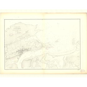Reproduction carte marine ancienne - 3308 - GASCOGNE (Golfe), SANTANDER (Port) - ESPAGNE (Côte Nord) - ATLANTIQUE - (1874 - 1994