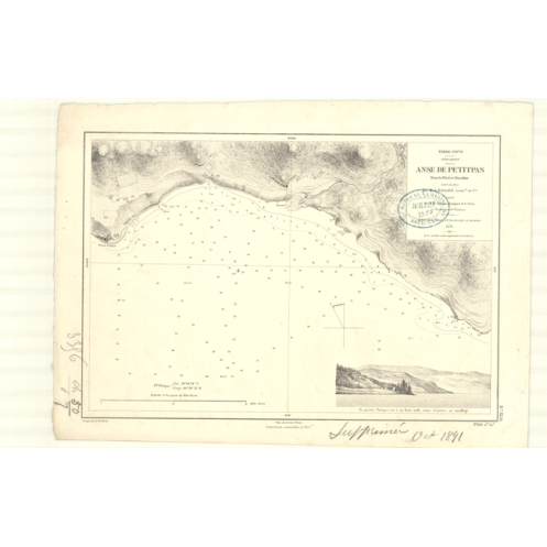 Reproduction carte marine ancienne Shom - 3356 - TERRE-NEUVE (Côte Ouest), pETITPAS (Anse) - CANADA (Côte Est) - ATLAN