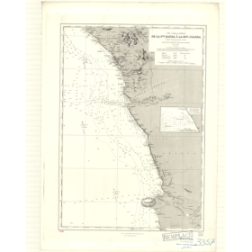 Reproduction carte marine ancienne - 3357 - MAYUMBA, LUANDA - ANGOLA, GABON, CONGO - ATLANTIQUE, AFRIQUE (Côte Ouest) - (1874 -