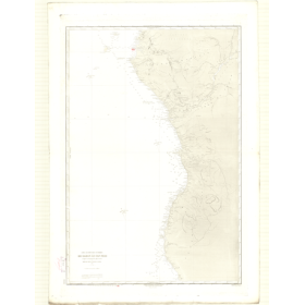 Reproduction carte marine ancienne - 3358 - PRINCE (île), FRIO (Cap) - GABON, CONGO, ANGOLA - ATLANTIQUE, AFRIQUE (Côte Ouest) -