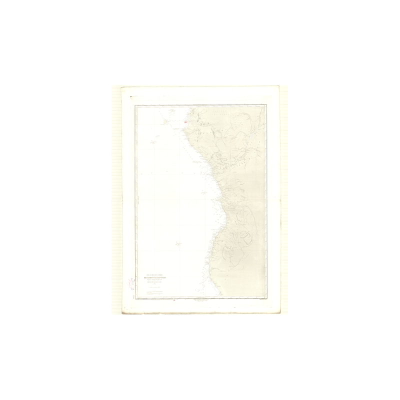 Carte marine ancienne - 3358 - PRINCE (île), FRIO (Cap) - GABON, CONGO, ANGOLA - ATLANTIQUE, AFRIQUE (Côte Ouest) - (1874 - 1978