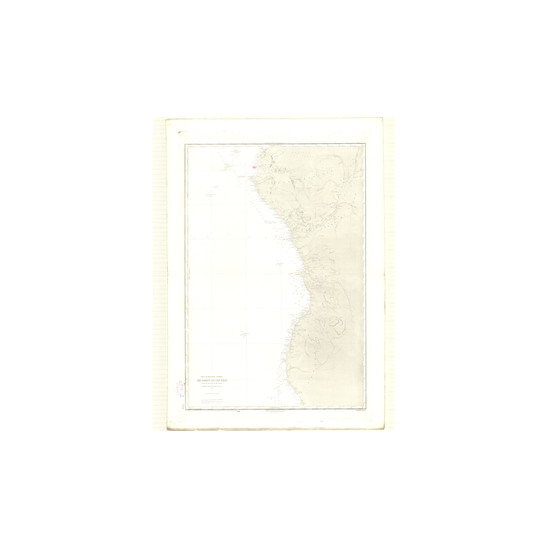 Reproduction carte marine ancienne - 3358 - PRINCE (île), FRIO (Cap) - GABON, CONGO, ANGOLA - ATLANTIQUE, AFRIQUE (Côte Ouest) -