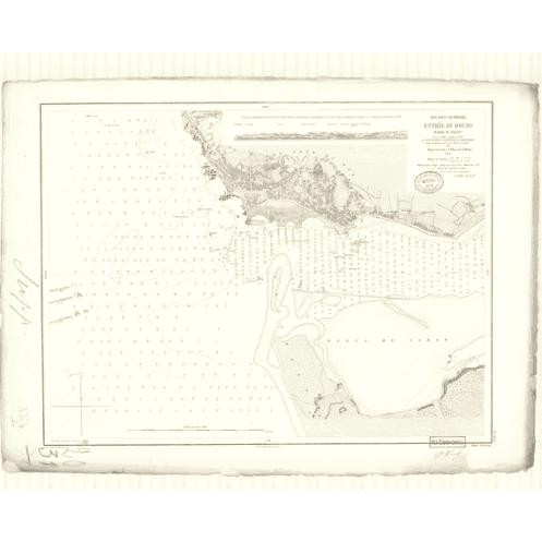 Reproduction of old nautical chart - 3376 - DOURO (Emboucoeure), PORTO (Barre) - PORTUGAL (Côte Ouest) - ATLANTIQUE - (1874 - 18