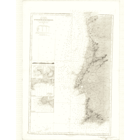 Reproduction carte marine ancienne Shom - 3388 - MINHO (Rio), GUADIANA (Rio) - pORTUGAL (Côte Ouest),PORTUGAL (Côte Su