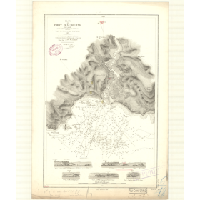 Reproduction carte marine ancienne - 3413 - AUDIERNE (Port) - FRANCE (Côte Ouest) - ATLANTIQUE - (1875 - ?)