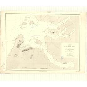 Carte marine ancienne - 3443 - TERRE-NEUVE (Côte Ouest), ILES (Baie) - CANADA (Côte Est) - ATLANTIQUE, AMERIQUE DU NORD (Côte Es