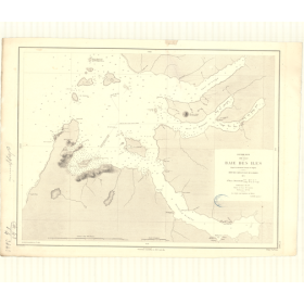 Reproduction carte marine ancienne - 3443 - TERRE-NEUVE (Côte Ouest), ILES (Baie) - CANADA (Côte Est) - ATLANTIQUE, AMERIQUE DU