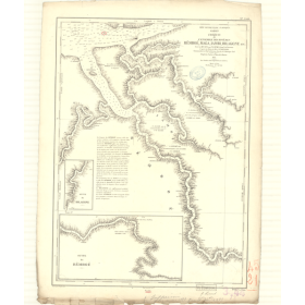 Reproduction carte marine ancienne - 3444 - REMBOE (Rivière), MAGA (Rivière), IAMBI (Rivière), BILAGONE (Rivière) - GABON - ATLA