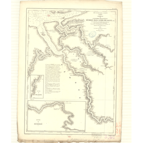 Reproduction carte marine ancienne - 3444 - REMBOE (Rivière), MAGA (Rivière), IAMBI (Rivière), BILAGONE (Rivière) - GABON - ATLA Reproduction carte marine ancienne - 3444 - REMBOE (Rivière), MAGA (Rivière), IAMBI (Rivière), BILAGONE (Rivière) - GABON - ATLA