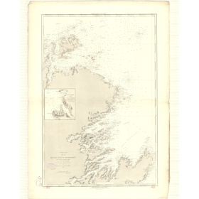 Reproduction carte marine ancienne - 3445 - TERRE-NEUVE (Côte Ouest), FOGO (île), BONAVISTA (Cap) - CANADA (Côte Est) - ATLANTIQ