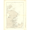 Reproduction carte marine ancienne Shom - 3445 - TERRE-NEUVE (Côte Ouest), FOGO (île), BONAVISTA (Cap) - CANADA (Côte
