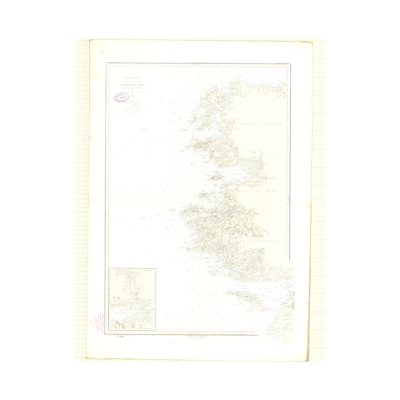 Reproduction carte marine ancienne - 3448 - BROADHAVEN (Baie), LISCANOR (Baie) - IRLANDE (Côte Ouest) - ATLANTIQUE - (1875 - ?)