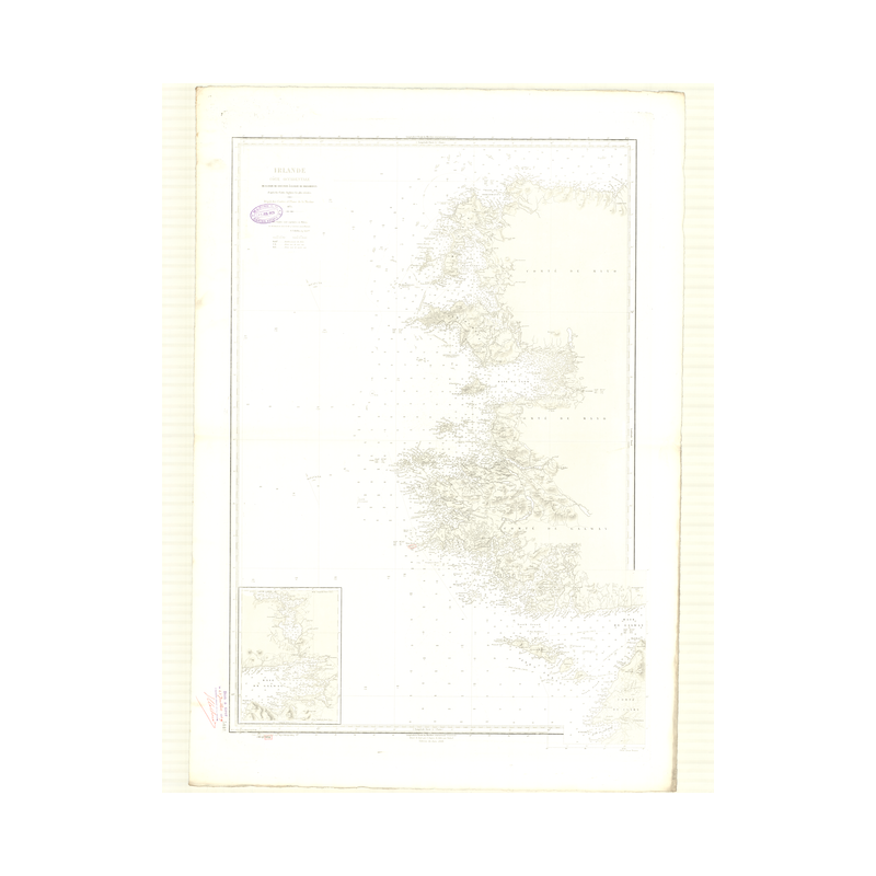 Carte marine ancienne - 3448 - BROADHAVEN (Baie), LISCANOR (Baie) - IRLANDE (Côte Ouest) - ATLANTIQUE - (1875 - ?)
