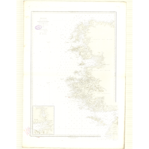 Reproduction carte marine ancienne Shom - 3448 - BROADHAVEN (Baie), LISCANOR (Baie) - IRLANDE (Côte Ouest) - Atlantique