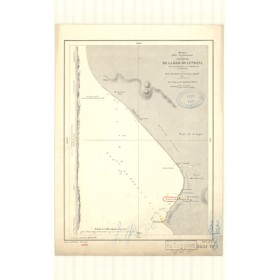 Reproduction carte marine ancienne - 3451 - LENDANA (Baie), LANDANA (Baie) - ANGOLA - ATLANTIQUE, AFRIQUE (Côte Ouest) - (1875 -