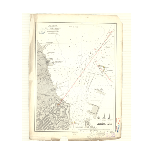 Reproduction carte marine ancienne - 3455 - SUND, COPENHAGUE (Rade intérieure) - DANEMARK - BALTIQUE (Mer) - (1875 - 1893) Reproduction carte marine ancienne - 3455 - SUND, COPENHAGUE (Rade intérieure) - DANEMARK - BALTIQUE (Mer) - (1875 - 1893)
