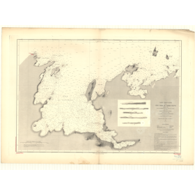 Reproduction carte marine ancienne - 3457 - TERRE-NEUVE (Côte Nord), SACRE (île), NORMAND (Cap) - CANADA (Côte Est) - ATLANTIQUE
