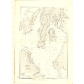 Reproduction carte marine ancienne - 3458 - ECOSSE (Côte Ouest), IRLANDE (Côte Est) - ATLANTIQUE, IRLANDE (Mer) - (1875 - 1985)