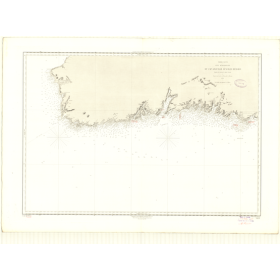 Reproduction carte marine ancienne - 3459 - TERRE-NEUVE (Côte Sud), ANGUILLE (Cap), BURGEO (Cap) - CANADA (Côte Est) - ATLANTIQU