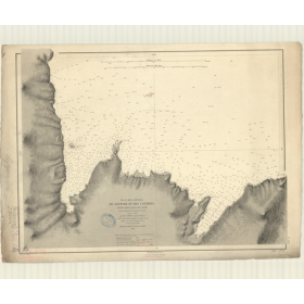 Reproduction carte marine ancienne - 3474 - TERRE-NEUVE (Côte Nord-Est), CANADA (Baie), GOUFFRE (Havre), CANARIES (Havre) - CANA
