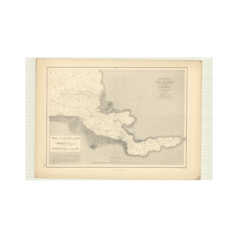 Reproduction carte marine ancienne - 3476 - TERRE-NEUVE (Côte Nord), PISTOLET (Baie), MILAN (Bras) - CANADA (Côte Est) - ATLANTI