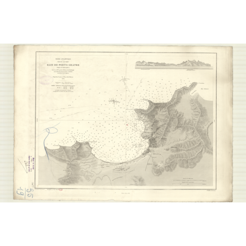 Reproduction carte marine ancienne Shom - 3477 - SAINT-VINCENT (île), pORTO GRANDE (Baie) - CAP-VERT (îles) - ATLANTIQ