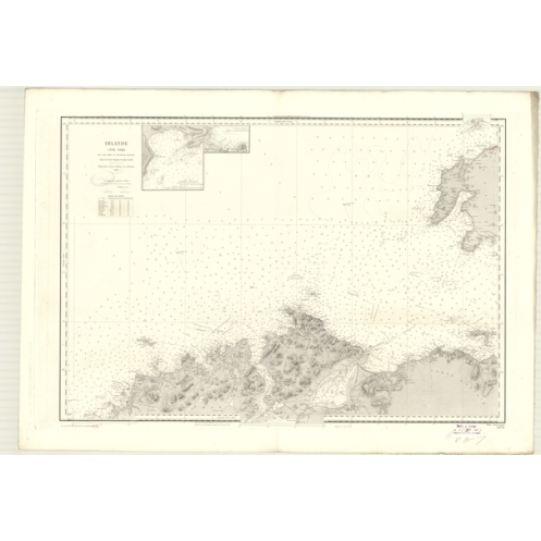 Reproduction carte marine ancienne Shom - 3478 - RATHLIN SOUND, TORY (île) - IRLANDE (Côte Nord) - Atlantique - (1876