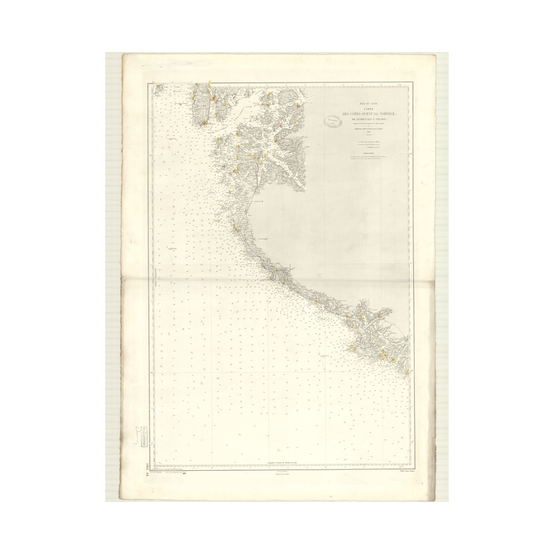 Reproduction carte marine ancienne - 3484 - UDSIRE, LINDESNAES - NORVEGE (Côte Ouest) - ATLANTIQUE, NORD (Mer) - (1876 - 1998)